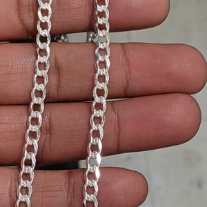Sterling Silver 925 Cuban Diamond Cut Chain